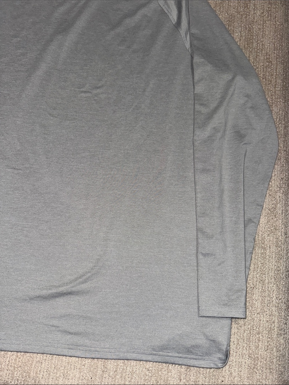 Quince Mens XXL Heather Gray Flowknit Breeze Performance Long Sleeve Athletic T - Picture 8 of 10